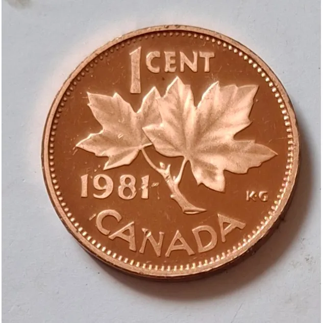 Moneda De Canada, 1 Centavo Proof, Año 1981. Unc