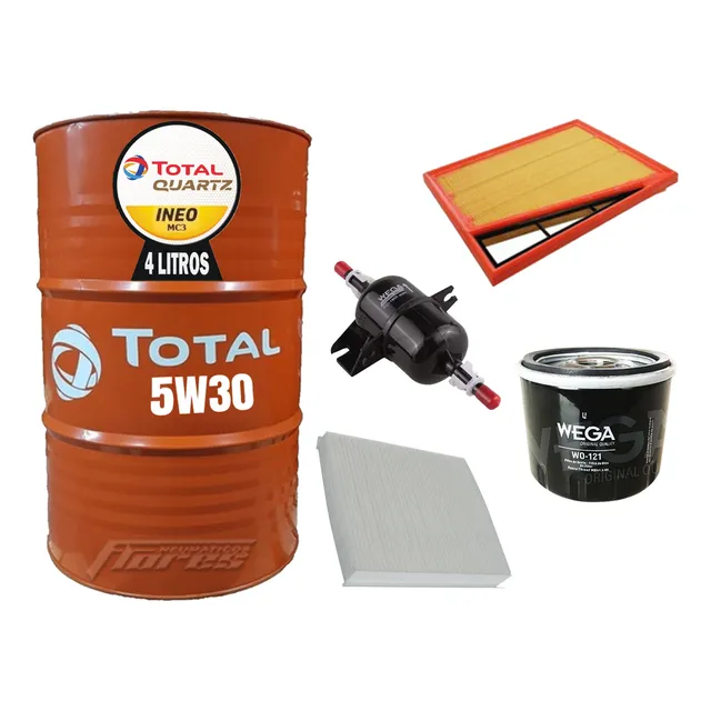 Cambio Aceite Total 5w30 4l + Kit Filtros Fiat Cronos 1.3
