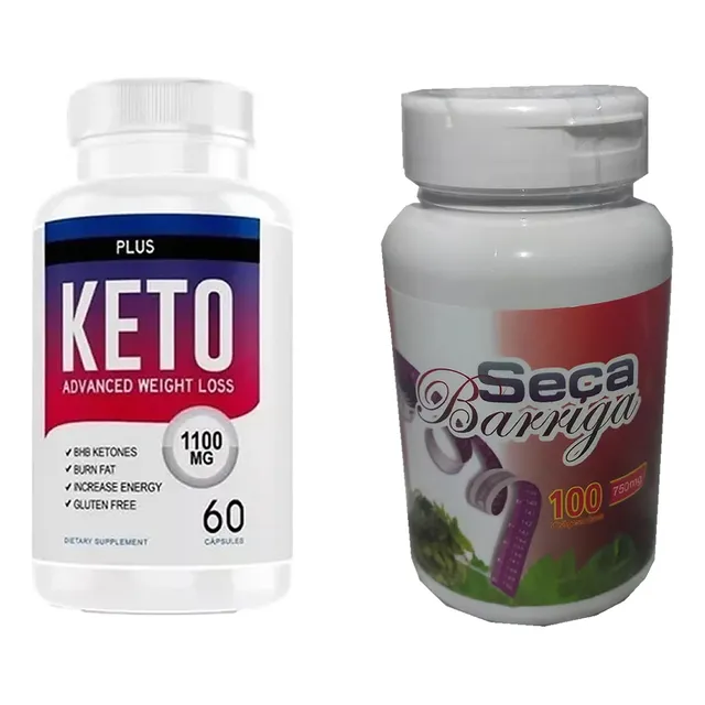 Keto Plus + Seca Barriga Quemador De Grasa 100 Capsulas