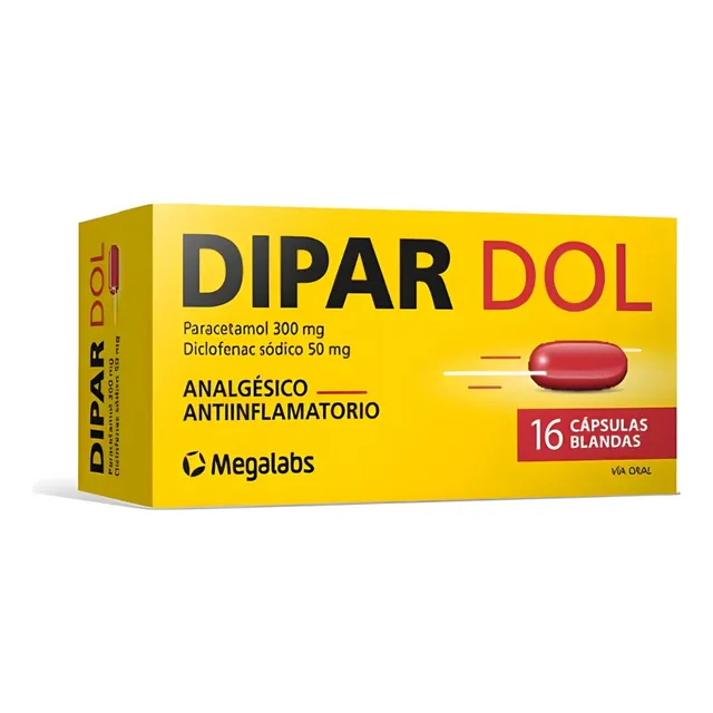 Dipar Dol® X 16 Cápsulas Blandas | Paracetamol + Diclofenac