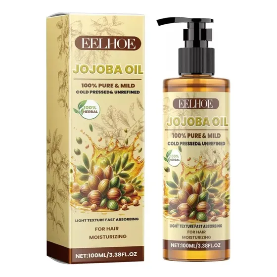 ( Aceite De Jojoba Para Cabello, Orgánico Prensado En Frío