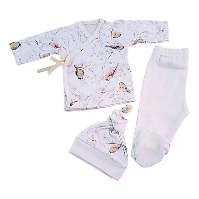 Ajuar Estampado Para Bebe De Hasta 3,5 Kilos 100% Algodón