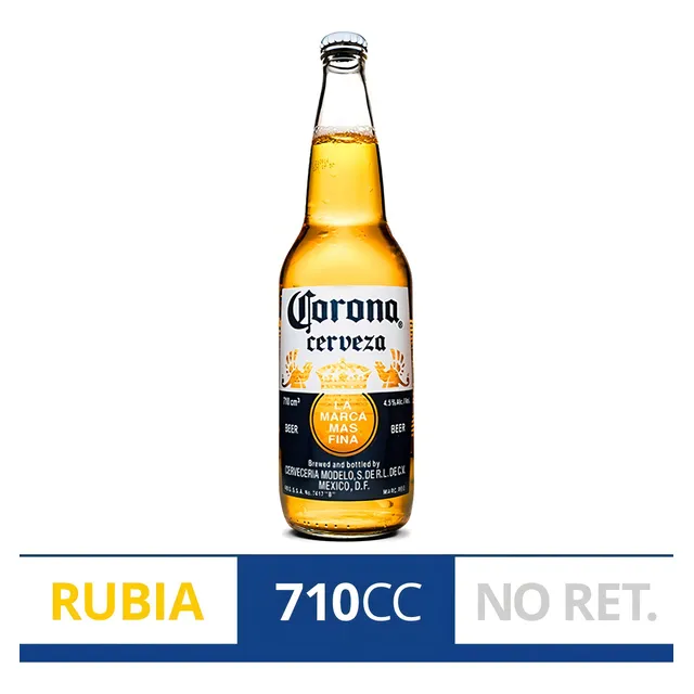 Cerveza Corona Rubia botella 710mL