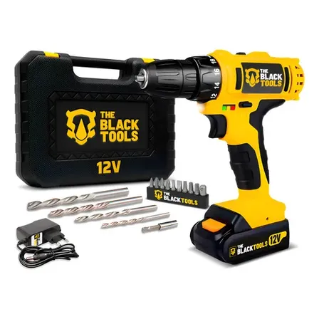 Kit Parafusadeira E Furadeira A Bateria 12v Maleta + Brocas