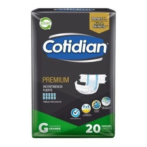Pañales Cotidian Premium Talle G 20 Uds.