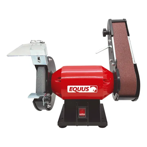 Amoladora De Banco Con Lijadora 250w Equus Color Rojo