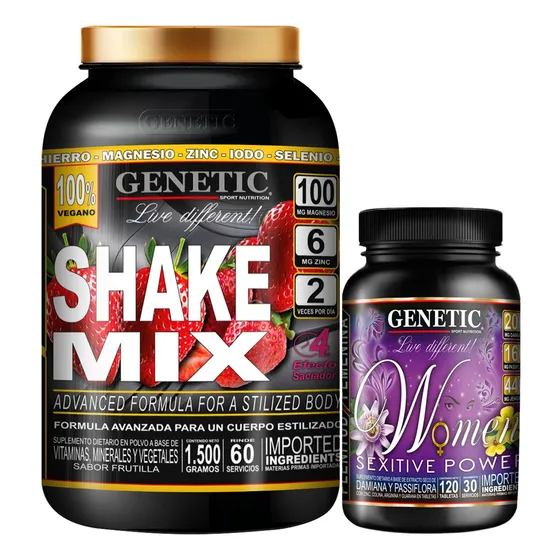 60 Días Reemplaza Comidas Shake Mix Damiana Women Genetic