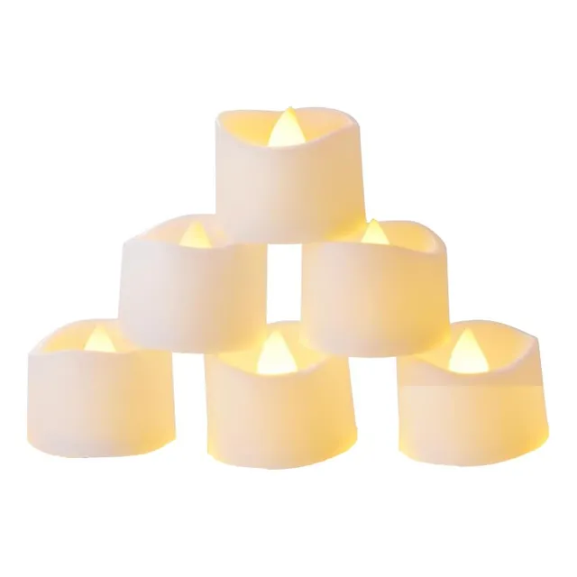 06 Velas Led Electrica Falsa Con Apagado Automatico A Pilas