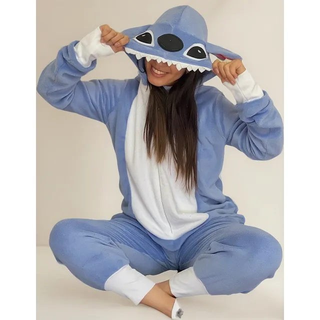 Pijama Moustro Azul Para Adulto
