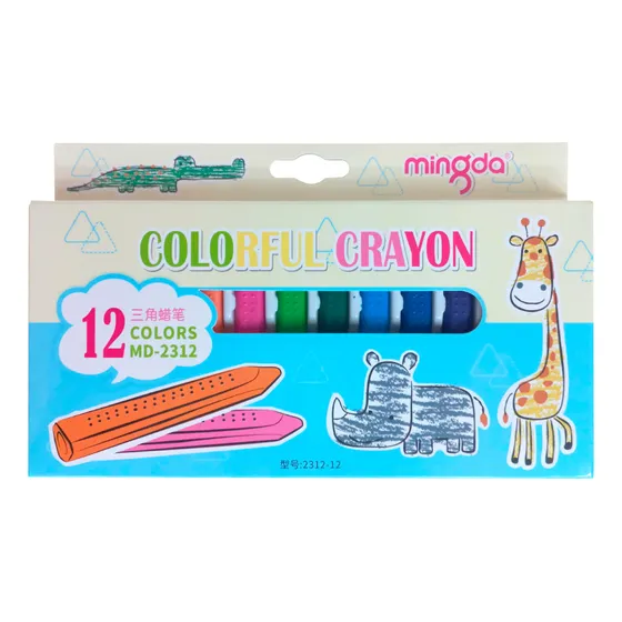 Set De 12 Crayones Resistentes Crayolas De Cera