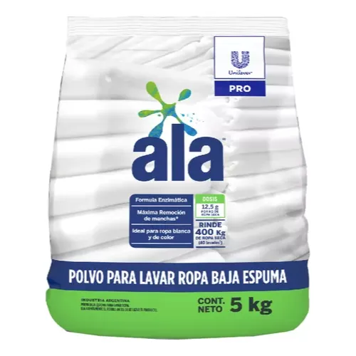 Ala Matic Profesional Baja Espuma Jabón En Polvo 5 Kg