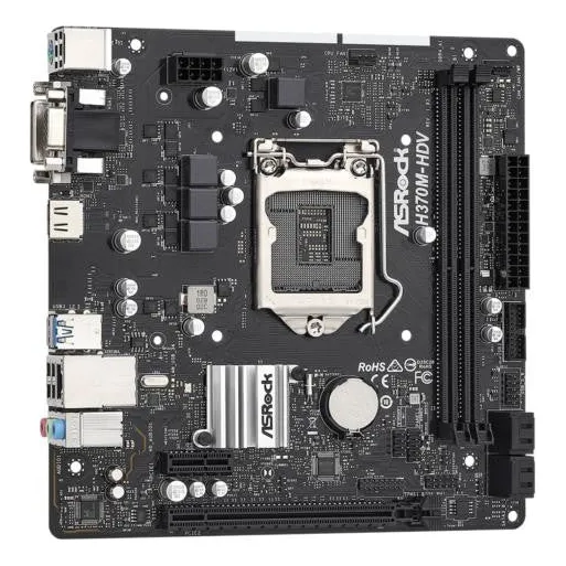 Placa Base Asrock H370m-hdv Para Procesadores Intel Core Soc