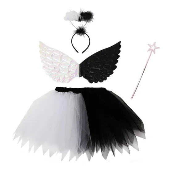 Conjunto De Disfraz De Ala De Ángel Con Diadema Para