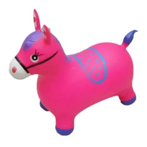 Cavalinho Upa Upa Brinquedo Pula Pula Musical Selo Cor Rosa