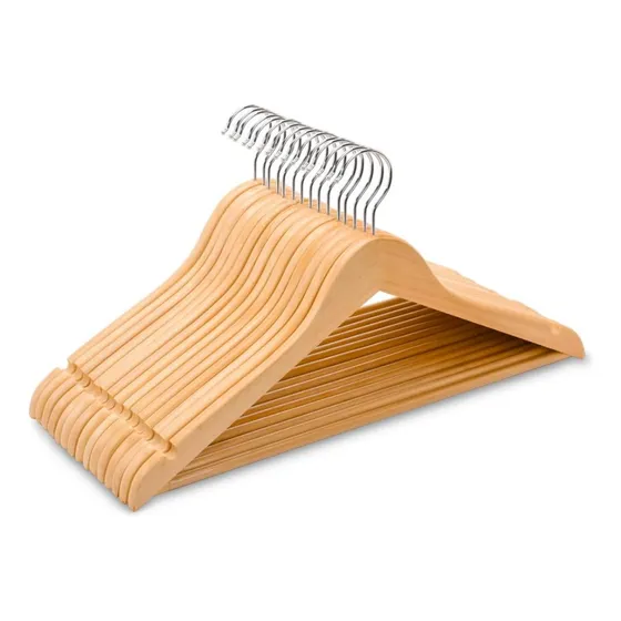 Set 10 Pieza Ganchos De Madera Colgadores Para Ropa Pantalón
