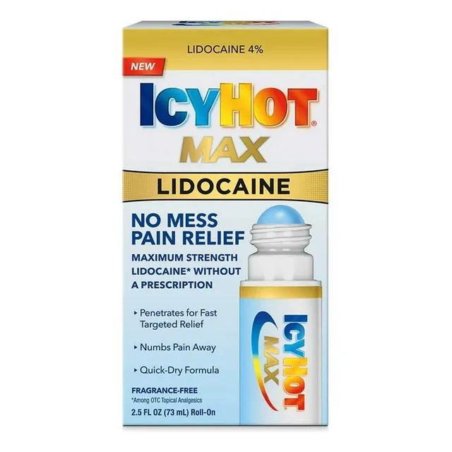 Icy Hot Max Roll On Lidocaina Y Mentol 2.5oz Eg X30