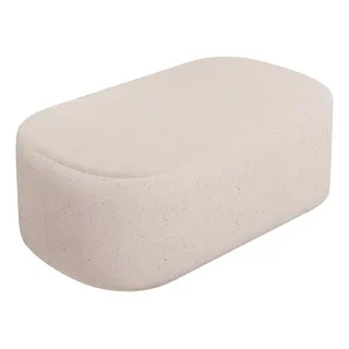 Puff Decorativo Doha Para Sala De Estar Linho 100cm Bege Puff Decorativo Doha Para Sala De Estar Linho 100cm Bege