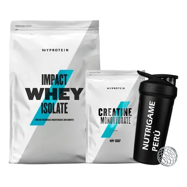 Pack Impact Whey Isolate 1 Kg + Creatina Myprotein 250gr Sabor Natural Vainilla