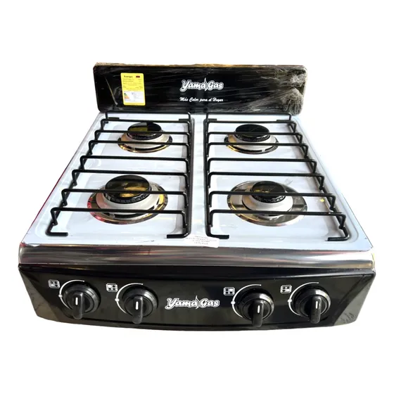 Estufa 4 Puestos Mesa Acero Inoxidable 3 Fogones Grandes