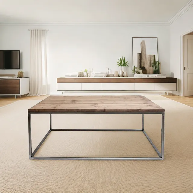 Mesa Ratona Industrial Madera Hierro (100x60) Envio Gratis