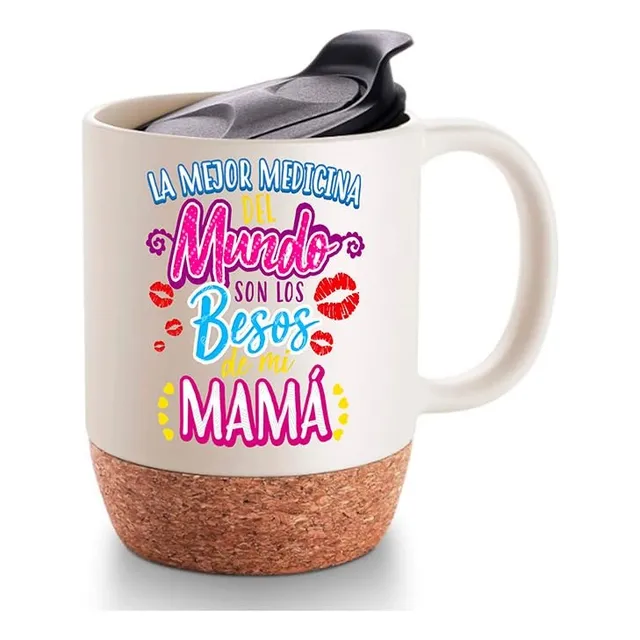 Taza De Corcho Personalizado Tapa 14oz Obsequio Empresa Lpk