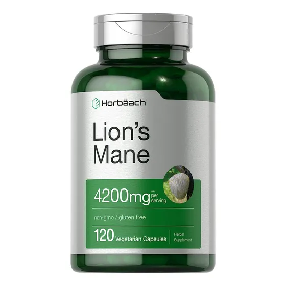 Suplemento Horbaach Lions Mane 4200 Mg 120 Capsulas 