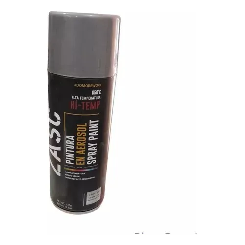 Pintura En Spray Alta Temperatura Plateado 650ºc Zasc