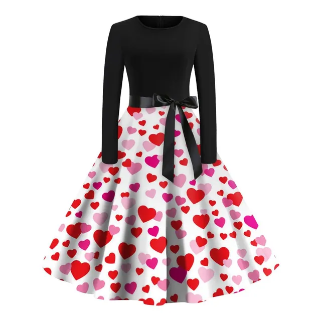 Vestido Fiesta Noche Ama Casa Estampado Dia San Valentin 26