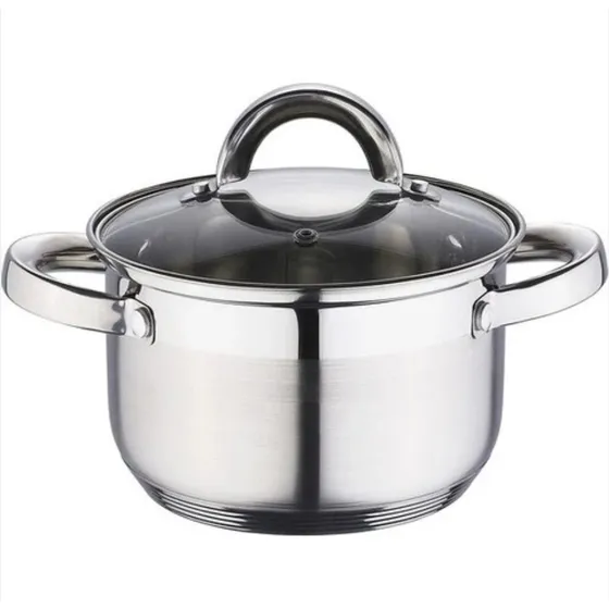Cacerola Acero Inoxidable 30cm 11 Litros Olla Triple Fondo Color Plateado