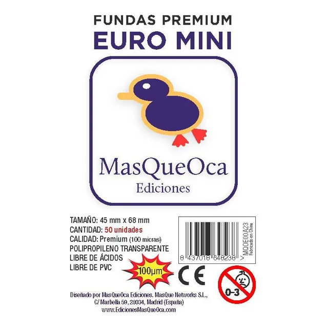 Funda Mqo Mini Euro Azul 45x68 50unds Juego De Mesa