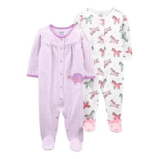 Carter's Set De Mamelucos Bebé Niña Lila 0-3 M