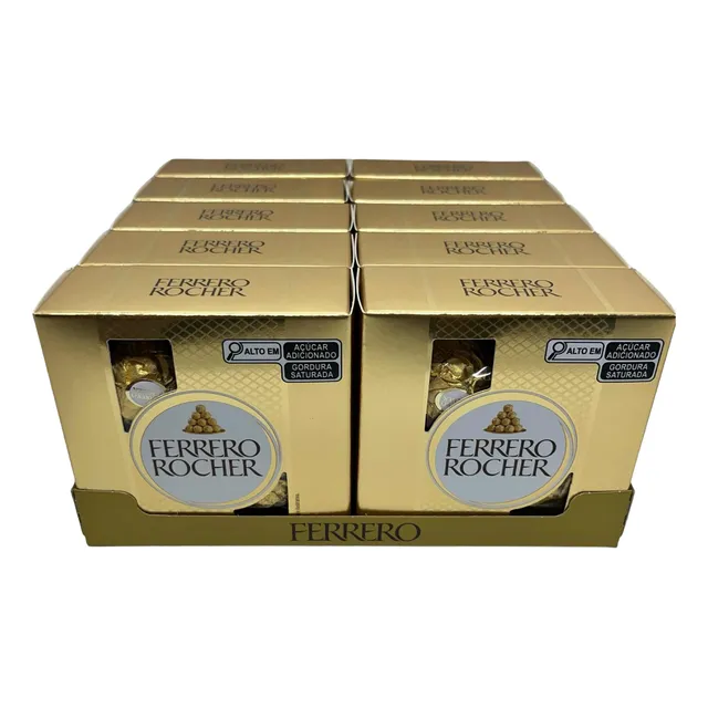Bombom Ferrero Rocher Com Avelã 50g C/10 