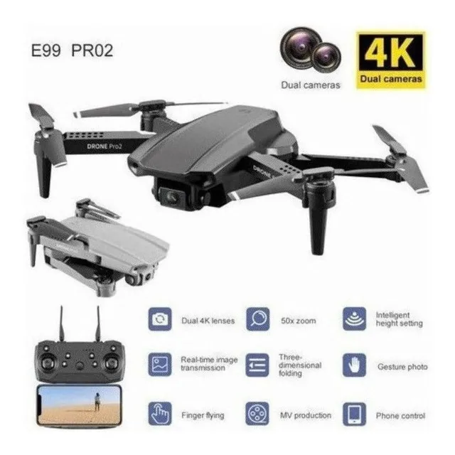 Mini Drone 4k Cámara Dual E99 Profesional Niños Mini Uav