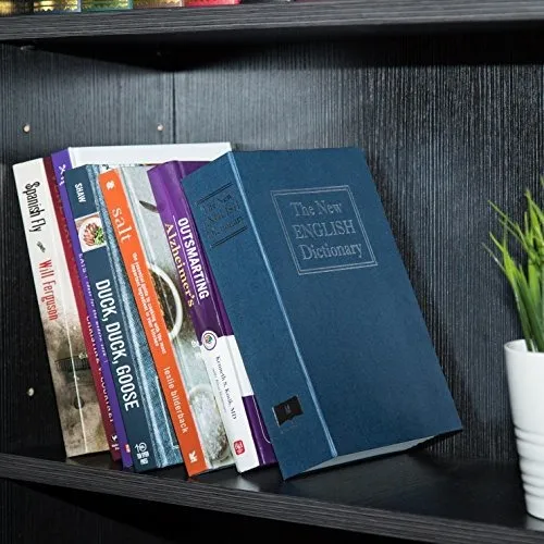 Estuche Fuerte Para Libro Cerradura Llave Color Azul