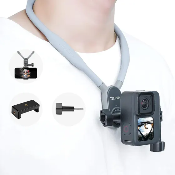 Soporte Cuello Grabacion Pov Flexible Para Telefono Y Camara