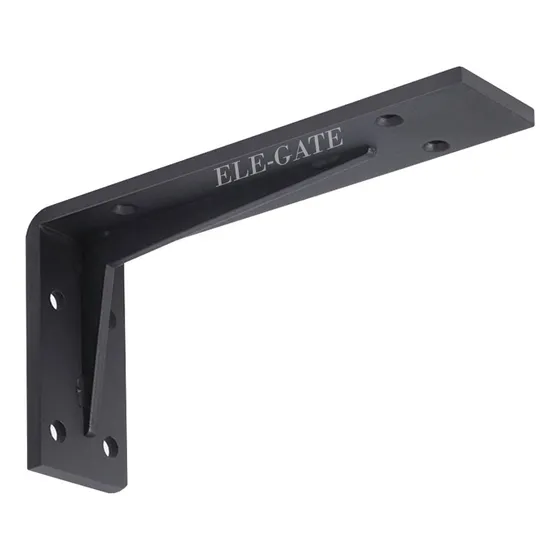 Par Soporte Angulo Estante Flotante Reforzado Antioxidante Color Negro Ele-Gate