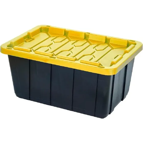 Caja Plástica Uso Rudo 78x52x37cm Profesional 102 Lts Color Negro