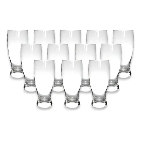Kit 12 Copo Chopp Transparente 350ml Taça Tulipa Bar Cerveja
