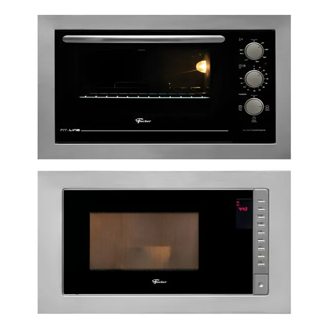 Kit Forno 48 L E Micro-ondas 25l Embutir Inox 220 V Fischer