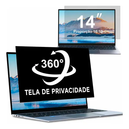 Película Filtro Privacidade Notebook 14 16:10 Luz Azul Fosca Fosca