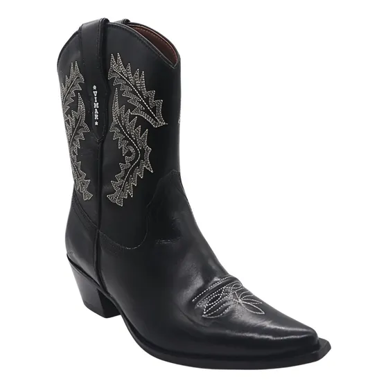 Bota Vimar Texana Cano Médio Carrara Preto/preto