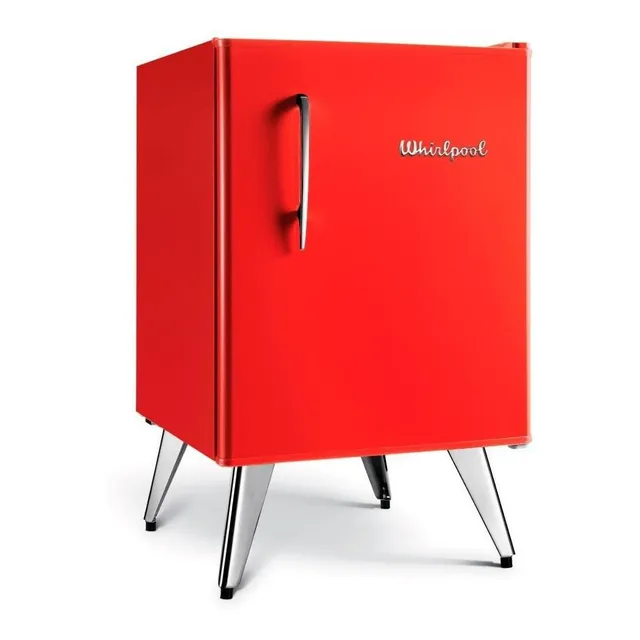 Heladera Vintage Whirlpool 76 Lts Con Compresor Wra09r3 Roja