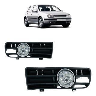 Farol Auxiliar Golf 1999 A 2006 Com Moldura Lâmpada H3 Milha Farol Auxiliar Golf 1999 A 2006 Com Moldura Lâmpada H3 Milha