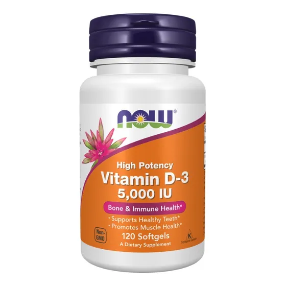 Vitamina D3 5.000 Ui Now Brasil 120 Softgels Sabor Sem sabor