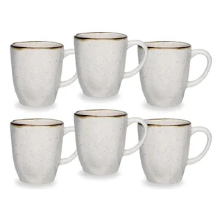 Jogo Cj 6 Canecas Em Porcelana Oxford Maresia 380ml Jogo Cj 6 Canecas Em Porcelana Oxford Maresia 380ml