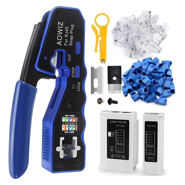 Herramienta De Crimpado Rj45 Ethernet Para Conector De Paso 