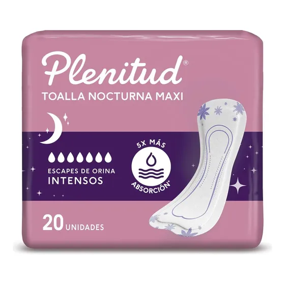 Toallas Plenitud Femme Absorvente Nocturno X20 Unidades