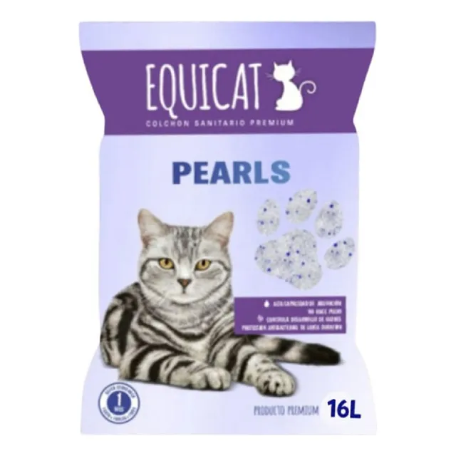 Sanitario Equicat Silica Gel Pearls 16 Lt / 7,2 Kg