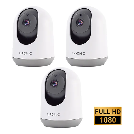 Kit x3 Cámaras De Seguridad Gadnic Visión Nocturna Motorizadas Full HH Diseño Exclusivo WiFi