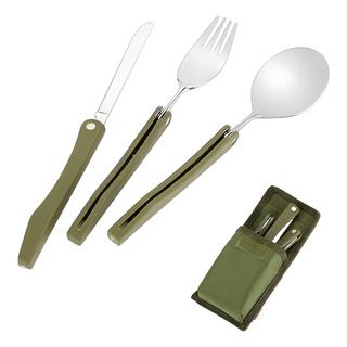 Cubiertos Plegables Camping Cuchara Cuchillo Tenedor + Funda Cubiertos Plegables Camping Cuchara Cuchillo Tenedor + Funda